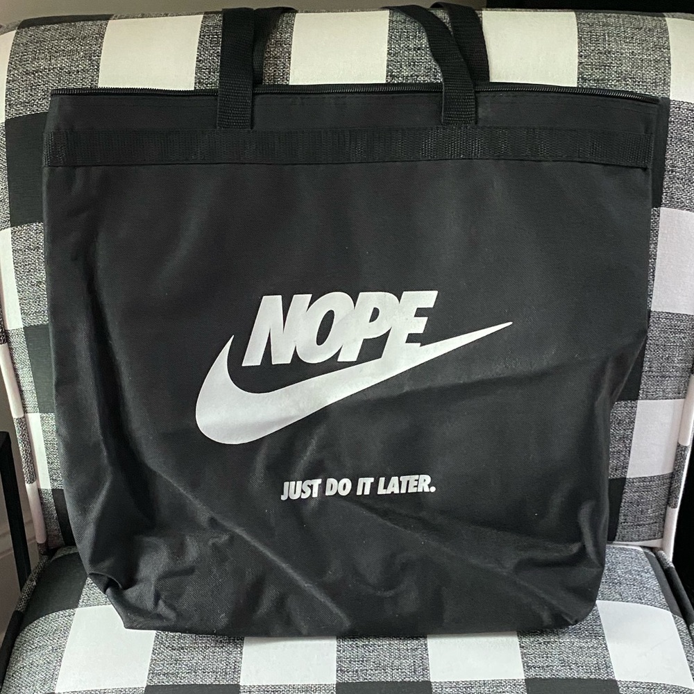 LAST CHANCE Nope Just Do It Later Witty Zip Tote